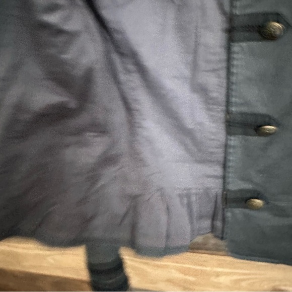 JUICY COUTURE Womens Gray Black Cotton Denim Military Cadet Long-Sleeve Jacket S - Picture 6 of 10